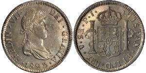 2 Real Bolivien Silber Ferdinand VII. von Spanien (1784-1833)