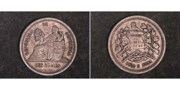 2 Real Guatemala Silber 