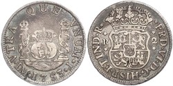 2 Real Peru Silber Ferdinand VI. von Spanien (1713-1759)