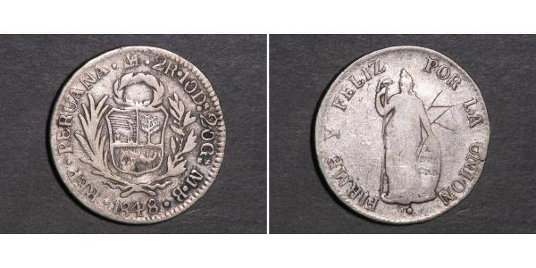 2 Real Peru Silber 