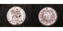2 Real República de Guatemala (1838 - ) Silber 