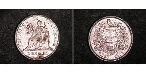 2 Real República de Guatemala (1838 - ) Silber 