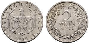 2 Reichsmark République de Weimar (1918-1933) Argent 