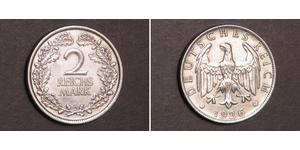 2 Reichsmark République de Weimar (1918-1933) Argent 