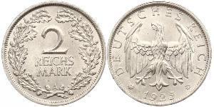 2 Reichsmark République de Weimar (1918-1933) Argent 