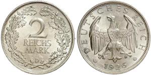 2 Reichsmark République de Weimar (1918-1933) Argent 