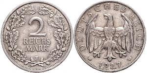 2 Reichsmark République de Weimar (1918-1933) Argent 