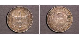 2 Reichsmark République de Weimar (1918-1933) Argent 