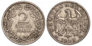 2 Reichsmark République de Weimar (1918-1933) Argent 