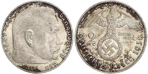 2 Reichsmark Troisième Reich (1933-1945) Argent Paul von Hindenburg