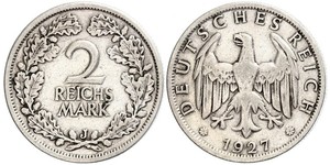 2 Reichsmark Repubblica di Weimar (1918-1933) Argento 