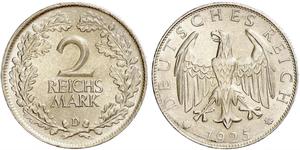 2 Reichsmark Repubblica di Weimar (1918-1933) Argento 