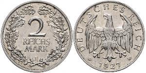 2 Reichsmark Repubblica di Weimar (1918-1933) Argento 