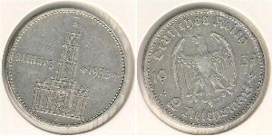 2 Reichsmark Alemania nazi (1933-1945) Plata 