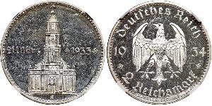 2 Reichsmark Alemania nazi (1933-1945) Plata 