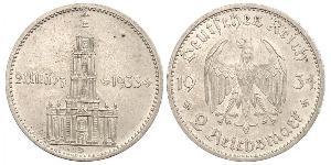 2 Reichsmark Alemania nazi (1933-1945) Plata 