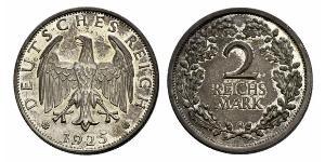 2 Reichsmark Weimarer Republik (1918-1933) Silber 