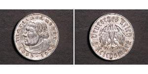 2 Reichsmark Nazi Germany (1933-1945) Silver Martin Luther