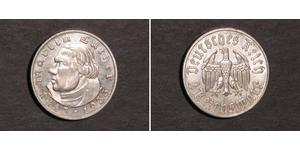 2 Reichsmark Nazi Germany (1933-1945) Silver Martin Luther