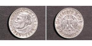 2 Reichsmark Nazi Germany (1933-1945) Silver Martin Luther