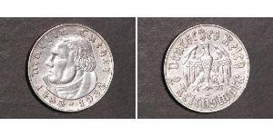 2 Reichsmark Nazi Germany (1933-1945) Silver Martin Luther