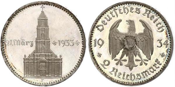 2 Reichsmark Nazi Germany (1933-1945) Silver 