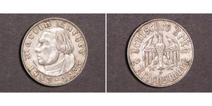 2 Reichsmark Третий рейх (1933-1945) Серебро Лютер, Мартин