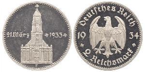 2 Reichsmark Третий рейх (1933-1945) Серебро 