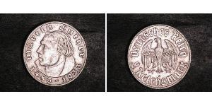 2 Reichsmark Третий рейх (1933-1945) Серебро Лютер, Мартин
