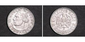 2 Reichsmark Третий рейх (1933-1945) Серебро Лютер, Мартин