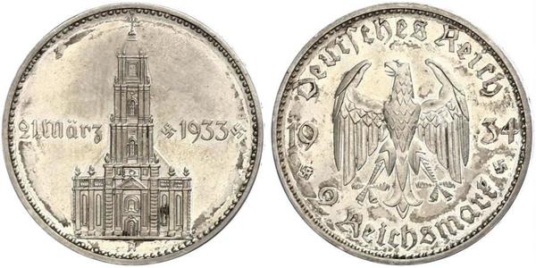 2 Reichsmark Третий рейх (1933-1945) Серебро 
