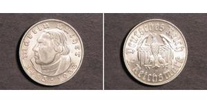 2 Reichsmark Третій рейх (1933-1945) Срібло Мартін Лютер