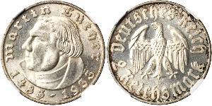 2 Reichsmark Третій рейх (1933-1945) Срібло Мартін Лютер
