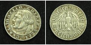 2 Reichsmark Третій рейх (1933-1945) Срібло Мартін Лютер