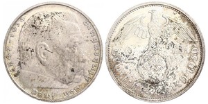 2 Reichsmark Третій рейх (1933-1945) Срібло Пауль фон Гінденбург