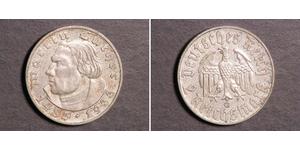 2 Reichsmark 納粹德國 (1933 - 1945) 銀 馬丁·路德