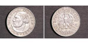 2 Reichsmark 納粹德國 (1933 - 1945) 銀 馬丁·路德