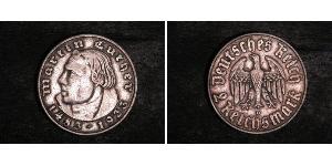 2 Reichsmark 納粹德國 (1933 - 1945) 銀 馬丁·路德