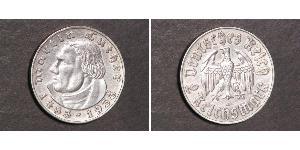2 Reichsmark 納粹德國 (1933 - 1945) 銀 馬丁·路德