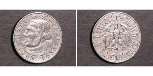 2 Reichsmark 納粹德國 (1933 - 1945) 銀 馬丁·路德