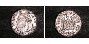 2 Reichsmark 納粹德國 (1933 - 1945) 銀 馬丁·路德