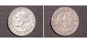 2 Reichsmark 納粹德國 (1933 - 1945) 銀 馬丁·路德