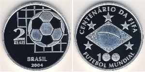 2 Rial Brazil Silver 