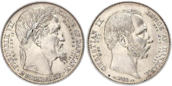 2 Rigisdaler Danimarca Argento 