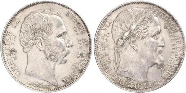 2 Rigisdaler Danimarca Argento 