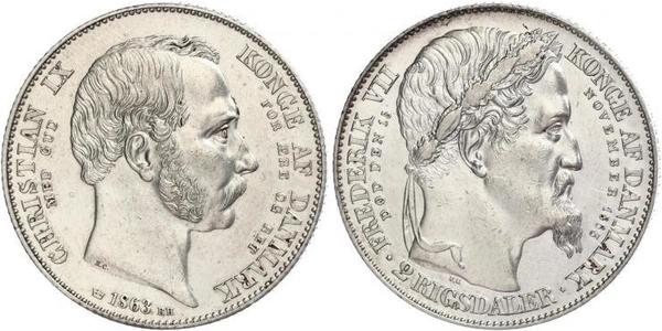 2 Rigisdaler Danimarca Argento 