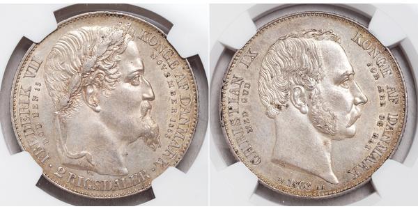 2 Rigisdaler Denmark Silver 