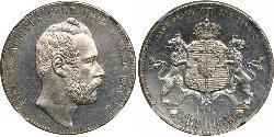 2 Riksdaler Svezia Argento Carlo XV di Svezia (1826 - 1872)