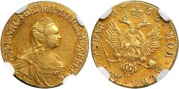2 Ruble Russian Empire (1720-1917) Gold Jelisaweta I Petrowna (1709-1762)