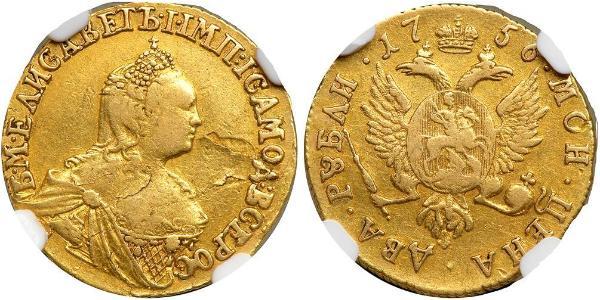 2 Ruble Russian Empire (1720-1917) Gold Jelisaweta I Petrowna (1709-1762)